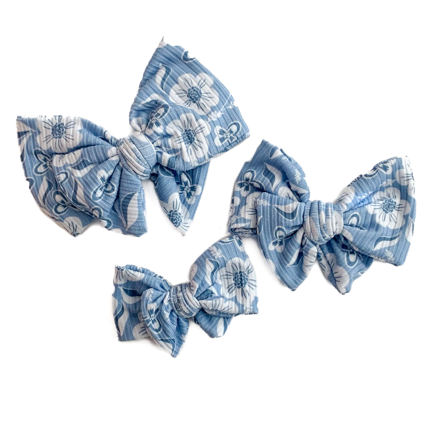 denim blue floral collection