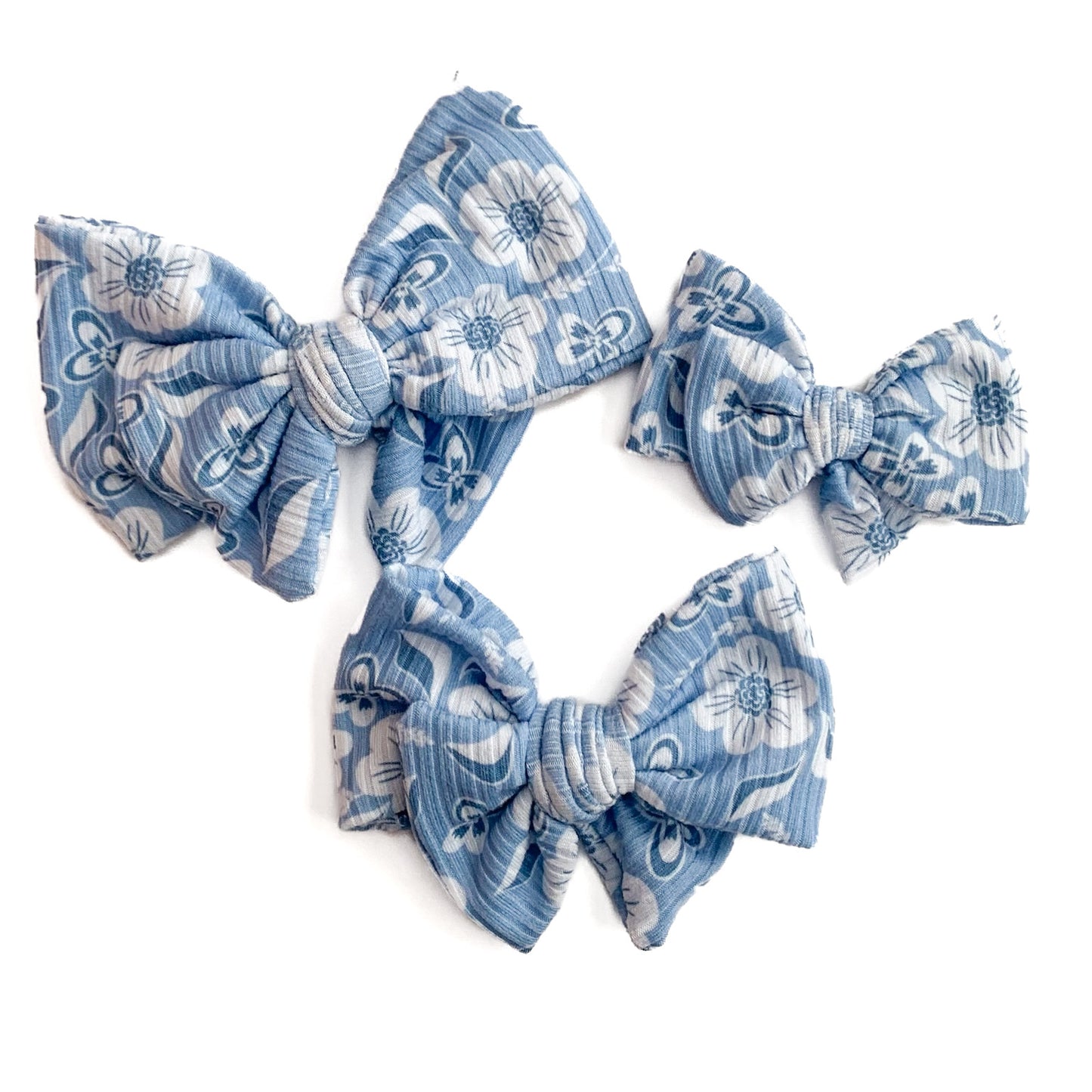 denim blue floral collection