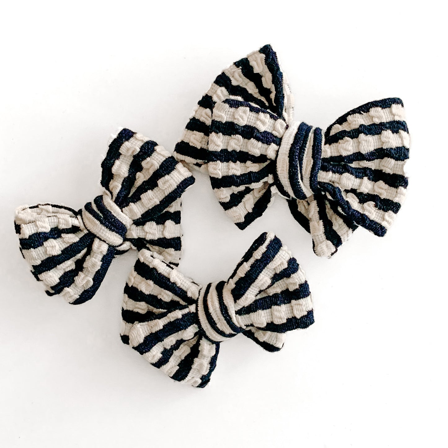 blue + cream stripes collection